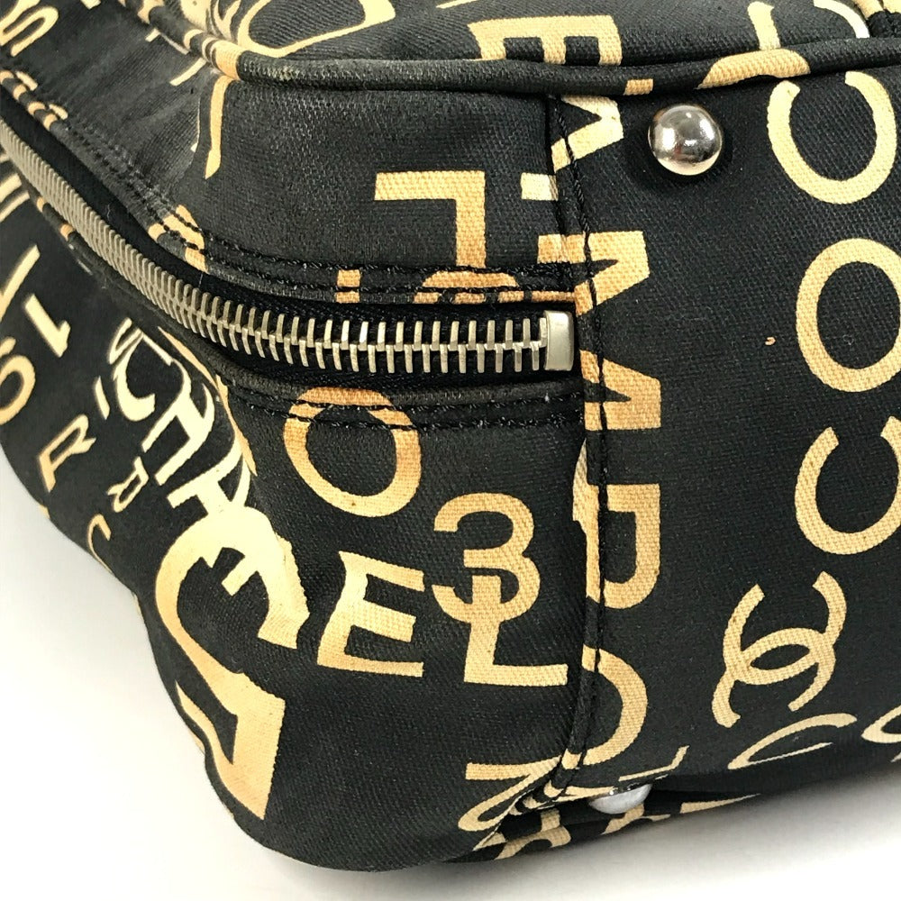 CHANEL バイシーライン CC ココマーク ロゴ カバン バッグ 肩掛け トートバッグ ショルダーバッグ キャンバス ユニセックス ブラック