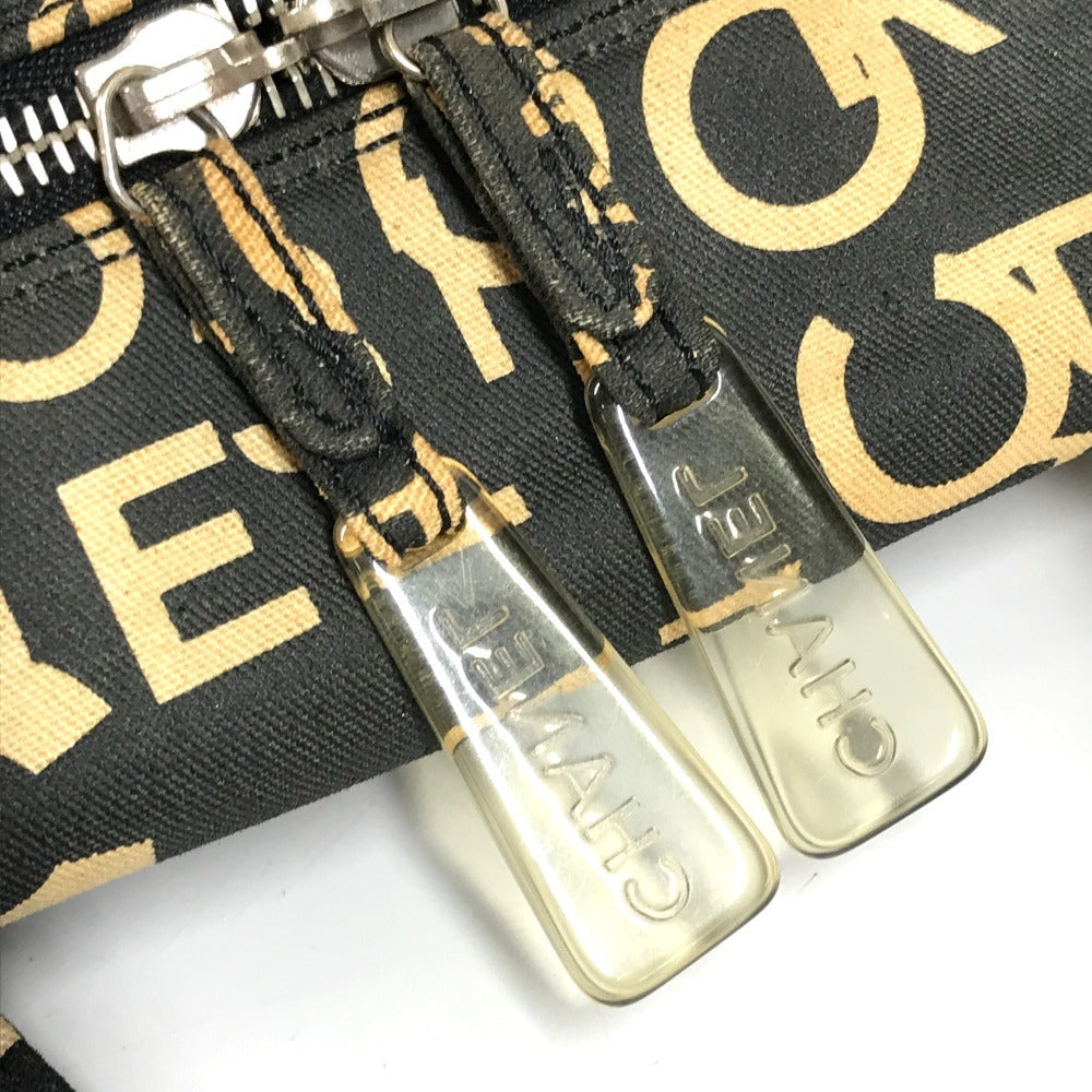 CHANEL バイシーライン CC ココマーク ロゴ カバン バッグ 肩掛け トートバッグ ショルダーバッグ キャンバス ユニセックス ブラック