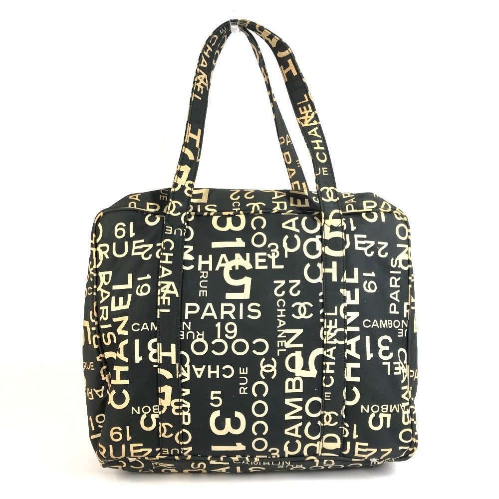CHANEL バイシーライン CC ココマーク ロゴ カバン バッグ 肩掛け トートバッグ ショルダーバッグ キャンバス ユニセックス ブラック