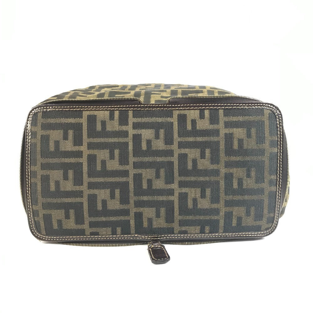 FENDI ヴィンテージ ズッカ ロゴ 折り畳み エコバッグ カバン バッグ 肩掛け トートバッグ ハンドバッグ ショルダーバッグ キャンバス ユニセックス ブラウン