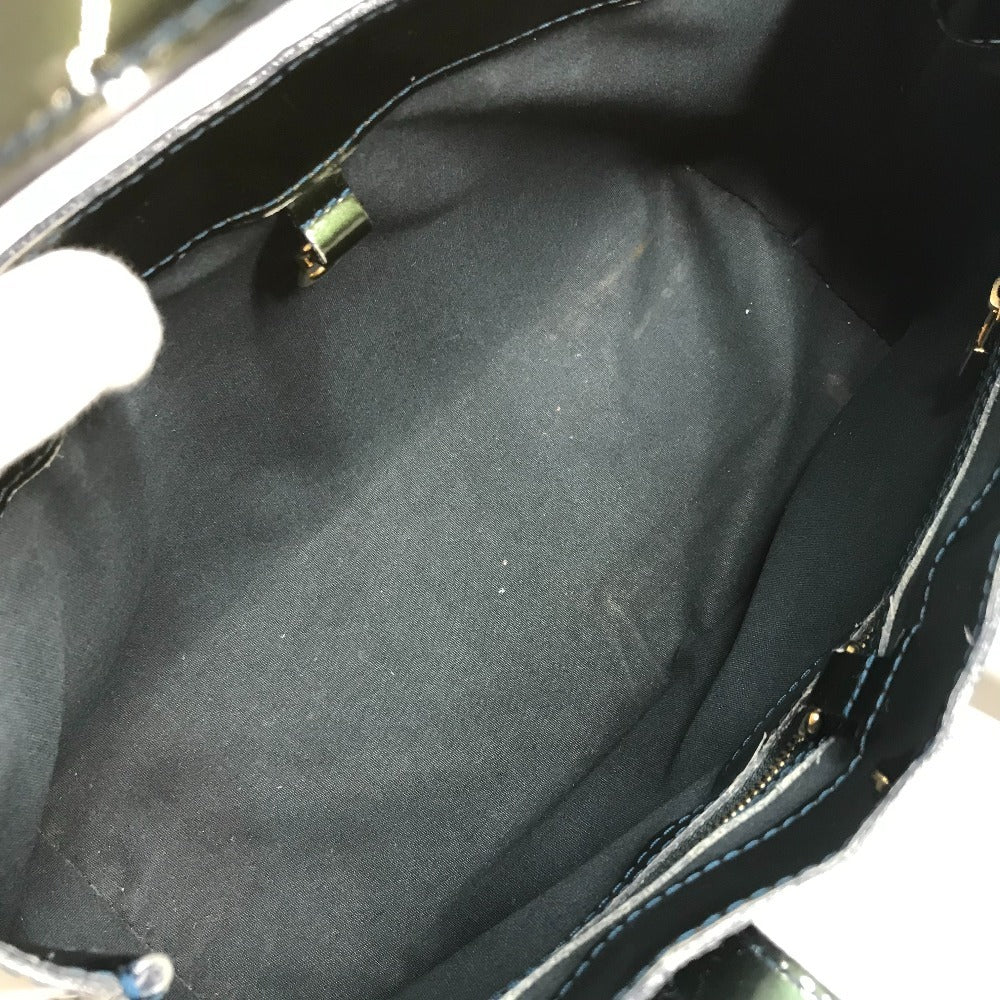 LOUIS VUITTON M93684 Monogram Vernis Wilshire PM Wilshire PM Bag Tote Bag Handbag Monogram Vernis Women's Bleu Nuit Blue