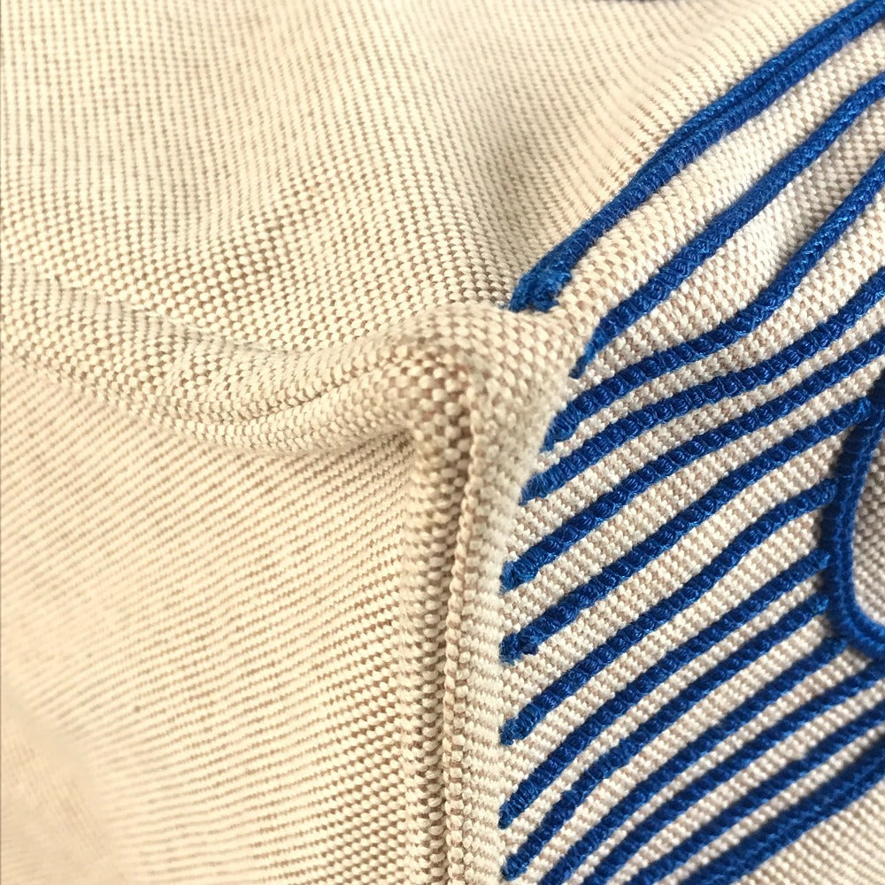HERMES Beach Bag Talassa Bag Logo Handbag Shoulder Bag Boston Bag Tote Bag Shoulder Bag Cotton Unisex Beige