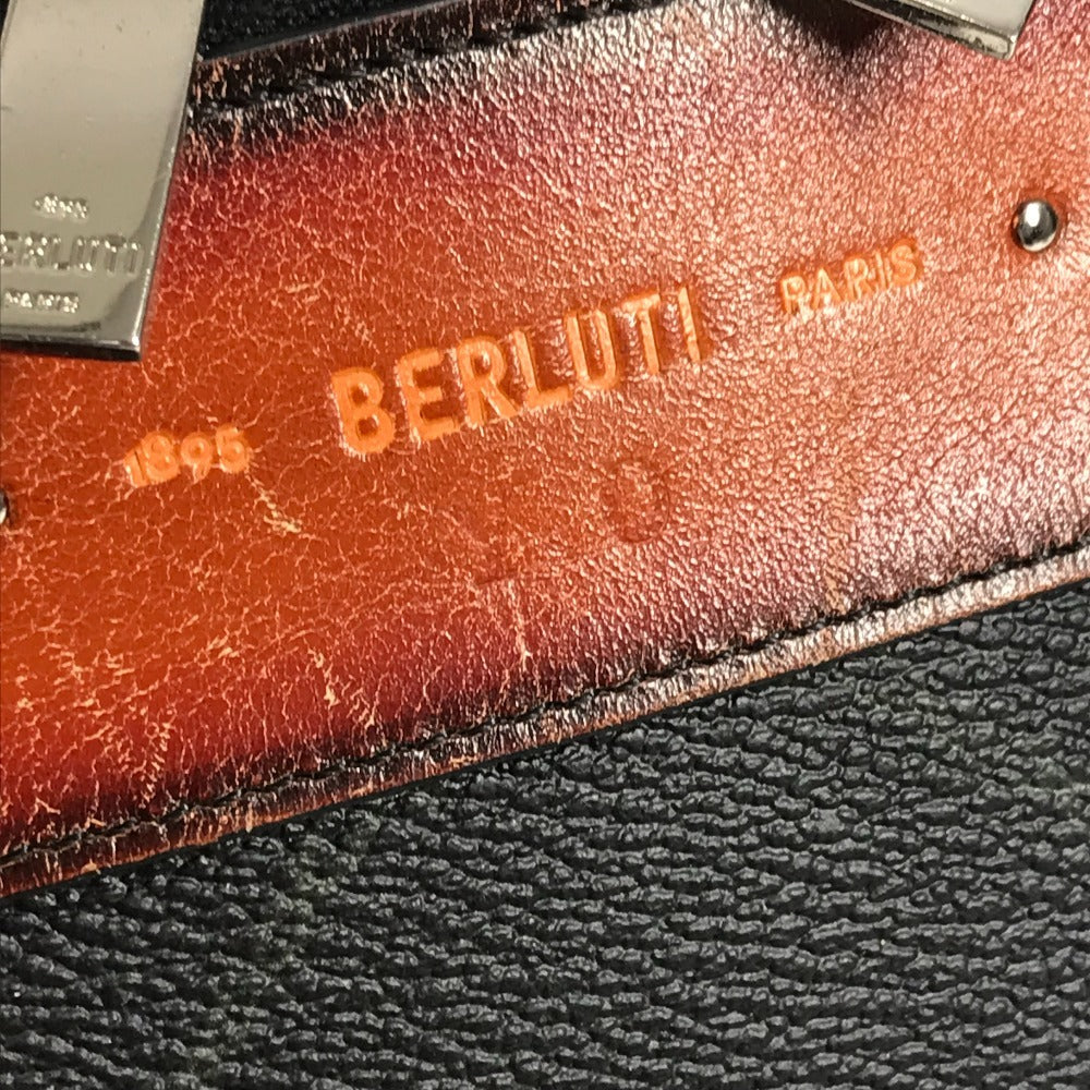 Berluti Escapade Logo Pouch Bag Second Bag Clutch Bag Leather Unisex Black