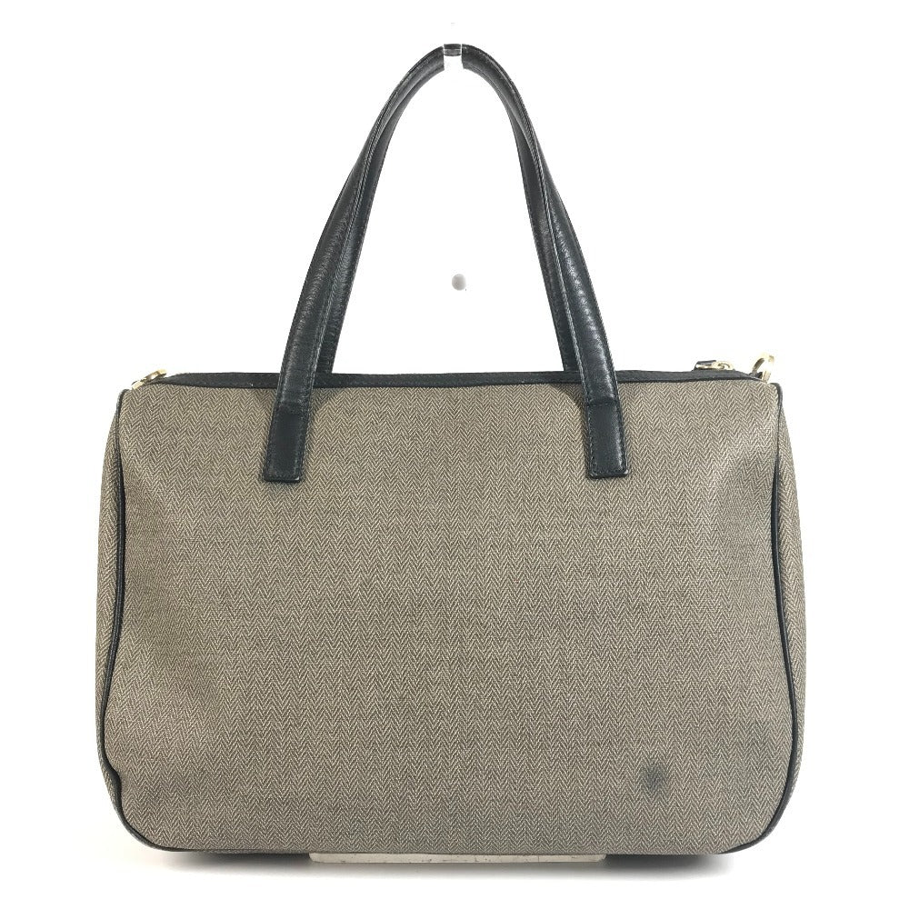 BVLGARI Collezione S.Bulgari Logo Bag Crossbody 2-way Bag Tote Bag Shoulder Bag PVC/Leather Unisex Gray