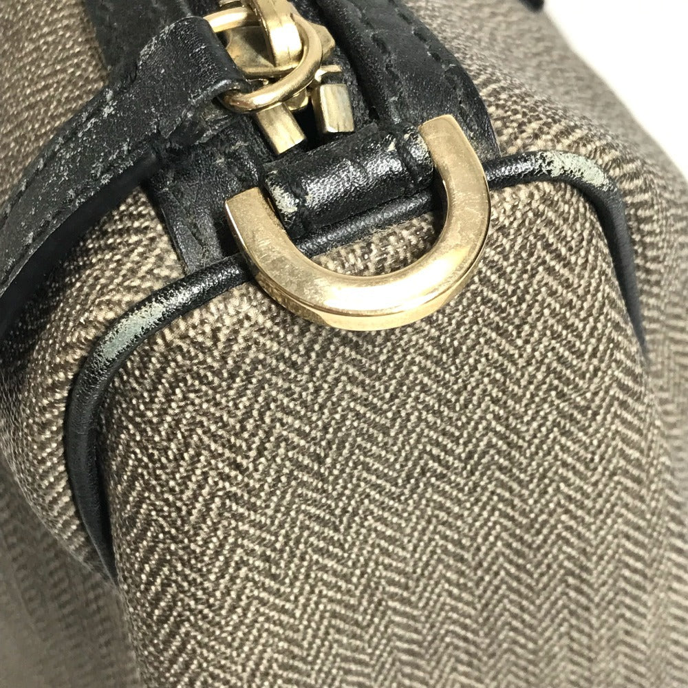 BVLGARI Collezione S.Bulgari Logo Bag Crossbody 2-way Bag Tote Bag Shoulder Bag PVC/Leather Unisex Gray