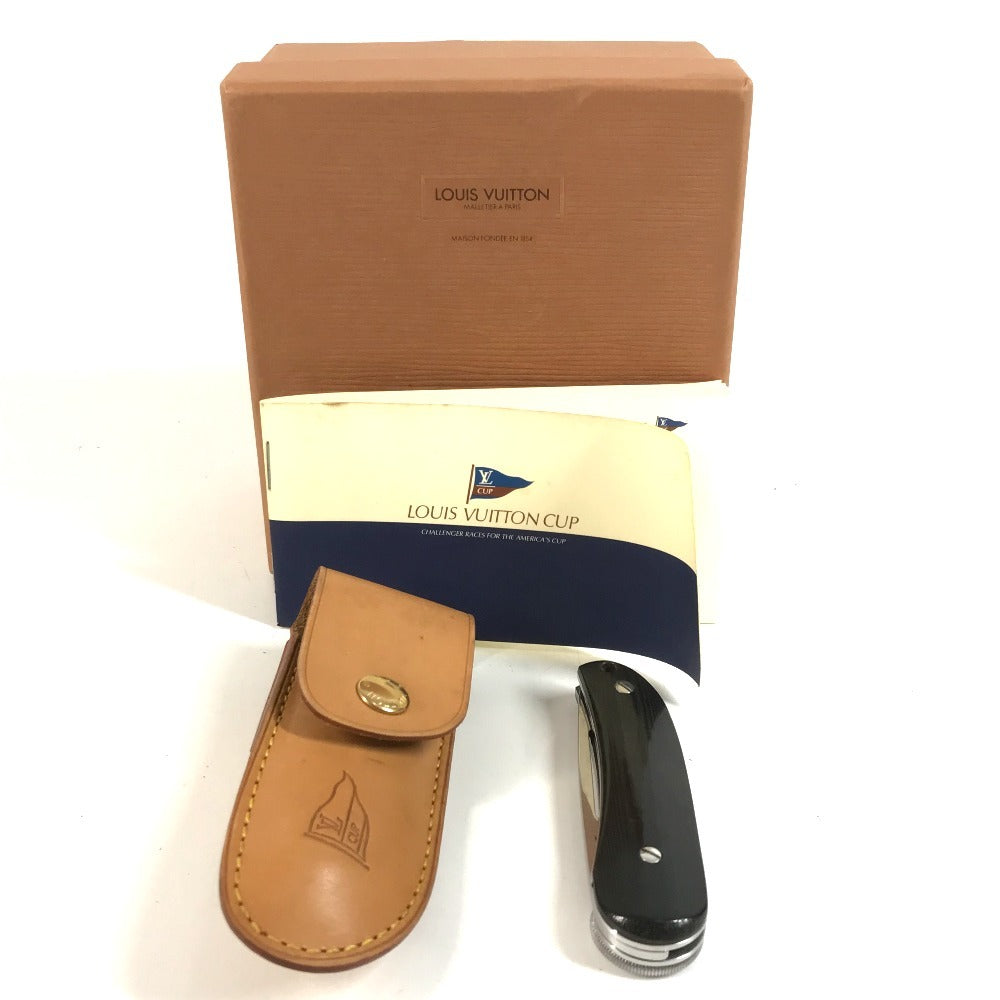 LOUIS VUITTON M80023 LVCUP Louis Vuitton Cup Folding Sea Knife with Case Interior Knife SS Unisex Black