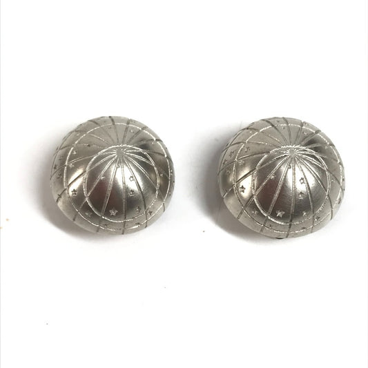 HERMES Zodiac Accessories Jewelry Earrings Metal Unisex Silver