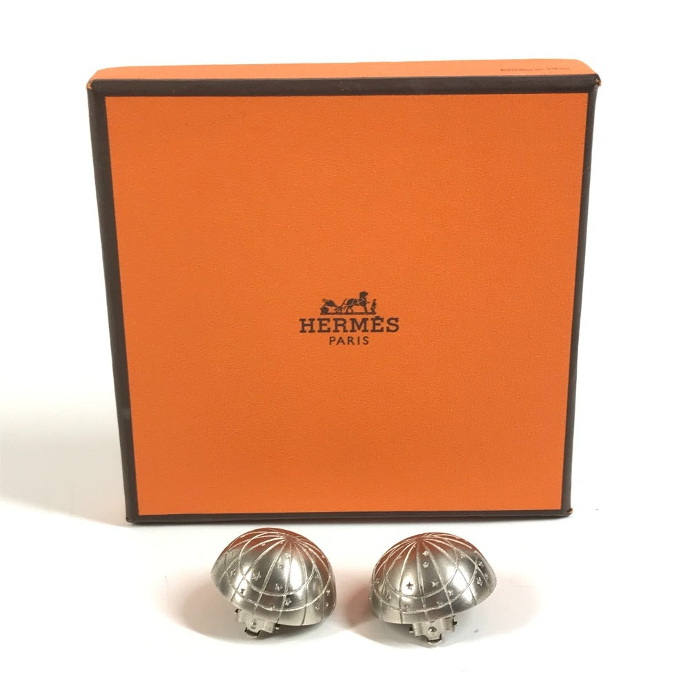 HERMES Zodiac Accessories Jewelry Earrings Metal Unisex Silver