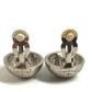 HERMES Zodiac Accessories Jewelry Earrings Metal Unisex Silver