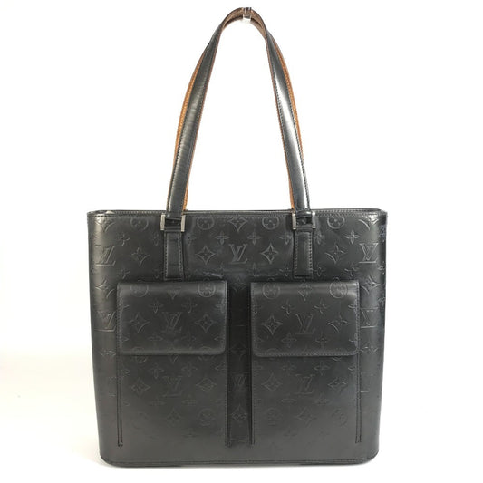 LOUIS VUITTON M55105 Monogram Mat Wilwood Bag Shoulder Tote Shoulder Bag Monogram Mat Leather Unisex Navy