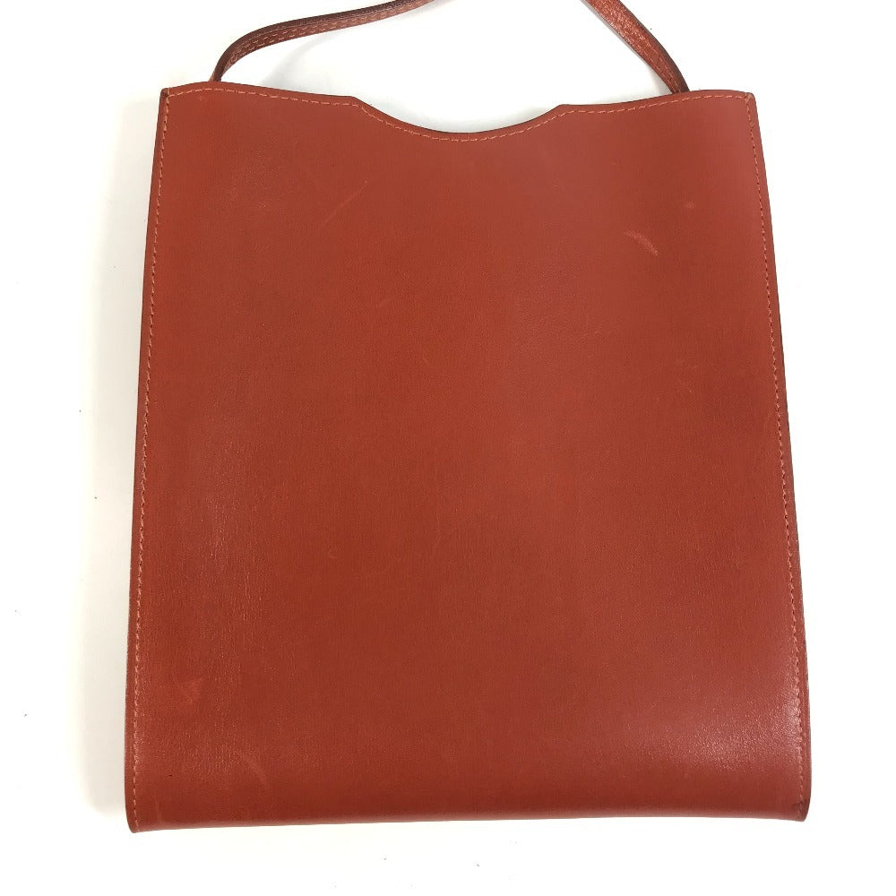 HERMES Vintage Onimetou Bag Crossbody Pochette Shoulder Bag Leather Unisex Brown