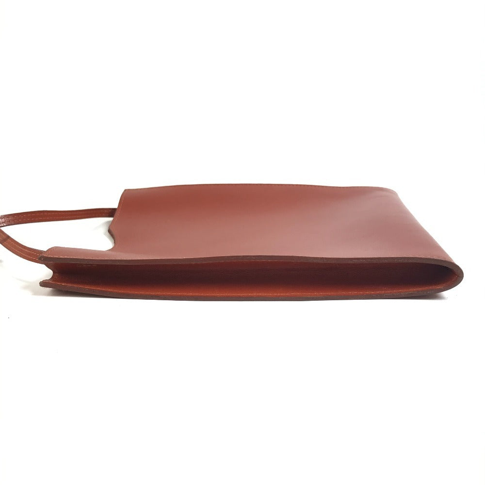 HERMES Vintage Onimetou Bag Crossbody Pochette Shoulder Bag Leather Unisex Brown