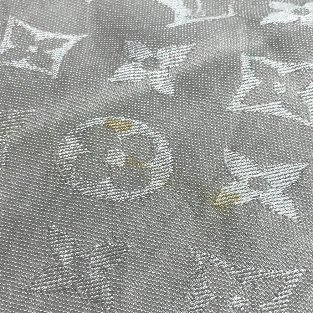 LOUIS VUITTON Monogram Shawl, Large Monogram, Apparel Accessory, Stole, Fringe Scarf, Shawl, Wool, Unisex, Beige