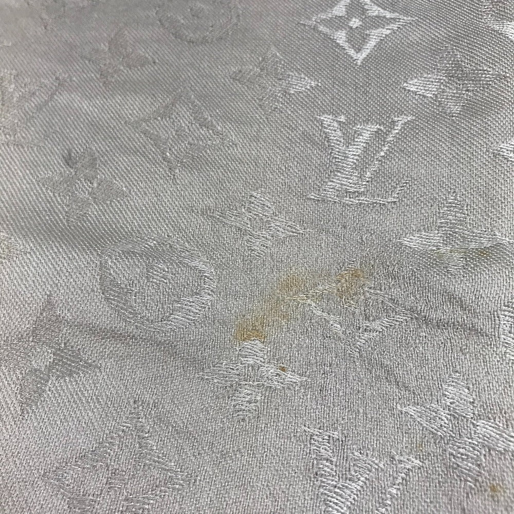 LOUIS VUITTON Monogram Shawl, Large Monogram, Apparel Accessory, Stole, Fringe Scarf, Shawl, Wool, Unisex, Beige