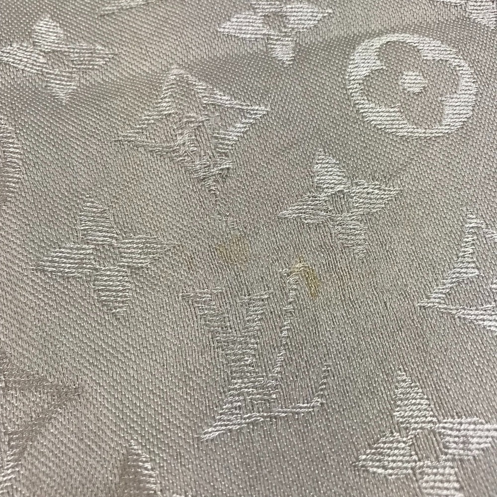 LOUIS VUITTON Monogram Shawl, Large Monogram, Apparel Accessory, Stole, Fringe Scarf, Shawl, Wool, Unisex, Beige