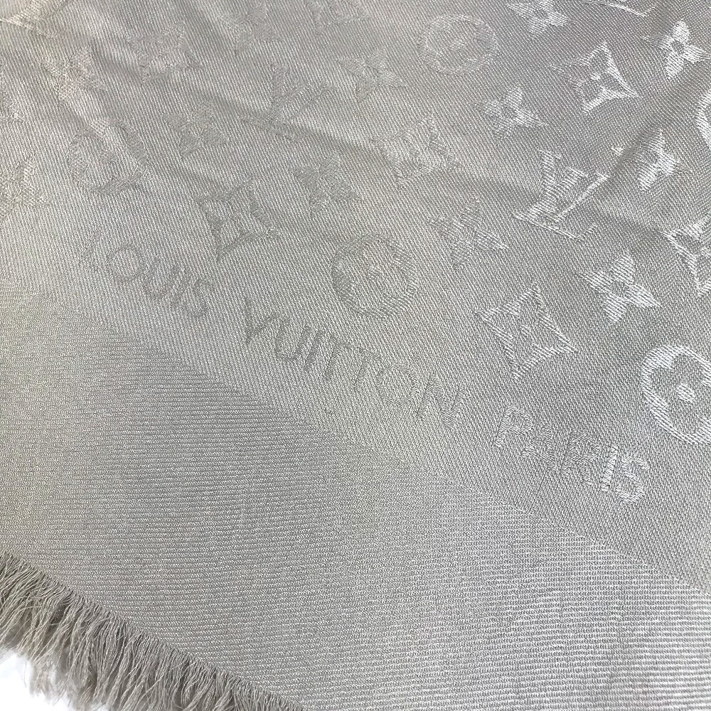 LOUIS VUITTON Monogram Shawl, Large Monogram, Apparel Accessory, Stole, Fringe Scarf, Shawl, Wool, Unisex, Beige
