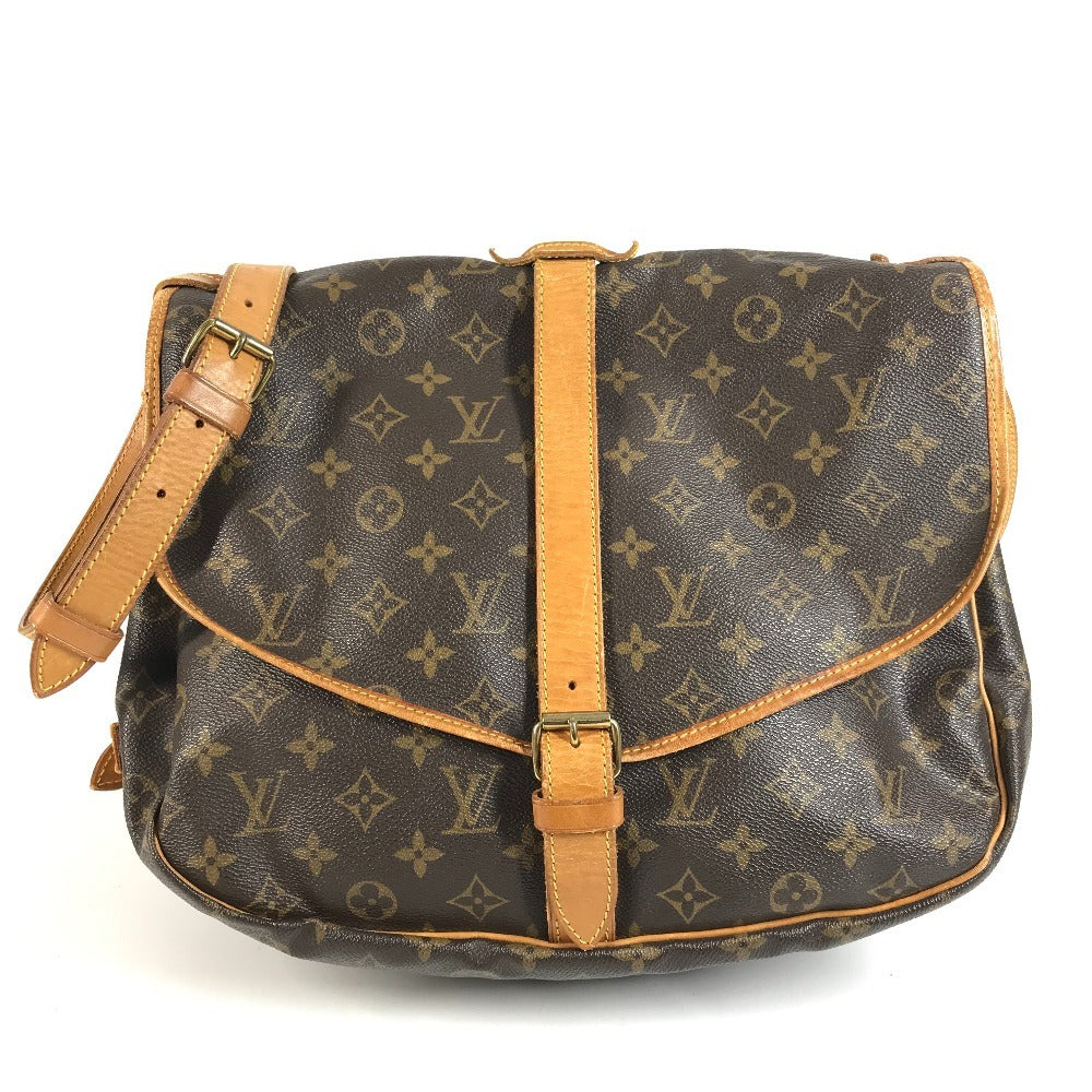 LOUIS VUITTON M42254 モノグラム ソミュール35 ソミュール35 カバン バッグ 斜め掛け フラップ ショルダーバッグ モノグラムキャンバス ユニセックス ブラウン