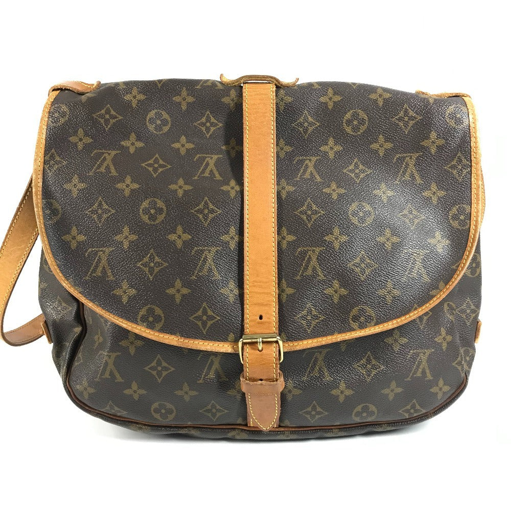 LOUIS VUITTON M42254 モノグラム ソミュール35 ソミュール35 カバン バッグ 斜め掛け フラップ ショルダーバッグ モノグラムキャンバス ユニセックス ブラウン