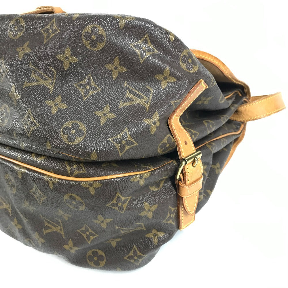 LOUIS VUITTON M42254 モノグラム ソミュール35 ソミュール35 カバン バッグ 斜め掛け フラップ ショルダーバッグ モノグラムキャンバス ユニセックス ブラウン