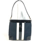 GUCCI 001 4231 Vintage Logo Stripe Bag Shoulder Tote Shoulder Bag Canvas Unisex Black