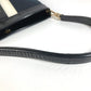 GUCCI 001 4231 Vintage Logo Stripe Bag Shoulder Tote Shoulder Bag Canvas Unisex Black