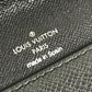 LOUIS VUITTON M30782 Taiga Selenga Bag, Strap, Flap Pouch, Clutch Bag, Second Bag, Taiga Leather, Men's, Ardoise, Black