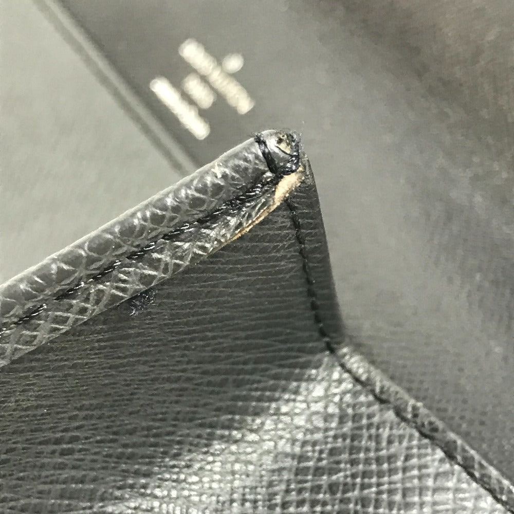 LOUIS VUITTON M30782 Taiga Selenga Bag, Strap, Flap Pouch, Clutch Bag, Second Bag, Taiga Leather, Men's, Ardoise, Black