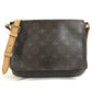 LOUIS VUITTON M51388 Monogram Musette Tango Slant Flap Shoulder Bag Monogram Canvas Unisex Brown