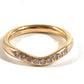 TIFFANY&Co. K18 18K WG Curved Band Ring 9P Accessories Jewelry Diamond Diamond Ring Au750 Ladies Pink Gold