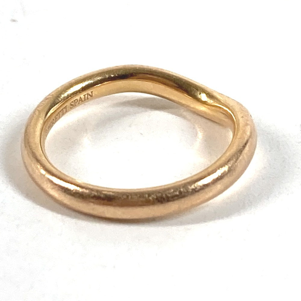 TIFFANY&Co. K18 18K WG Curved Band Ring 9P Accessories Jewelry Diamond Diamond Ring Au750 Ladies Pink Gold