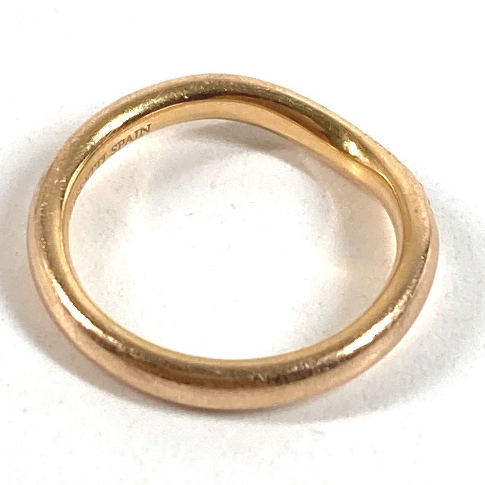 TIFFANY&Co. K18 18K WG Curved Band Ring 9P Accessories Jewelry Diamond Diamond Ring Au750 Ladies Pink Gold