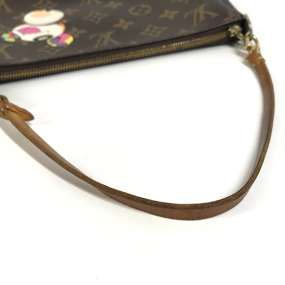 LOUIS VUITTON M51981 Monogram Panda Pochette Accessoires by Takashi Murakami. Accessory pouch, handbag, shoulder bag, Monogram canvas, women's, brown.