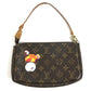 LOUIS VUITTON M51981 Monogram Panda Pochette Accessoires by Takashi Murakami. Accessory pouch, handbag, shoulder bag, Monogram canvas, women's, brown.