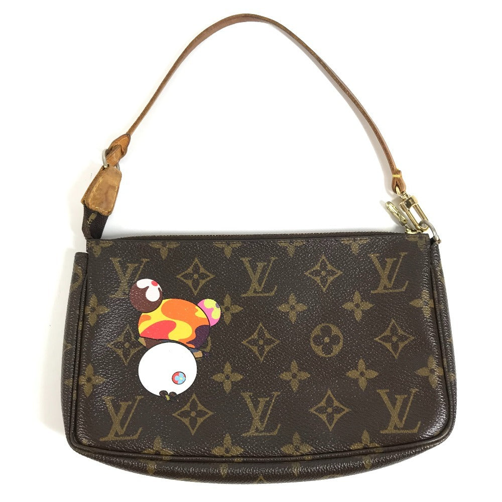 LOUIS VUITTON M51981 Monogram Panda Pochette Accessoires by Takashi Murakami. Accessory pouch, handbag, shoulder bag, Monogram canvas, women's, brown.