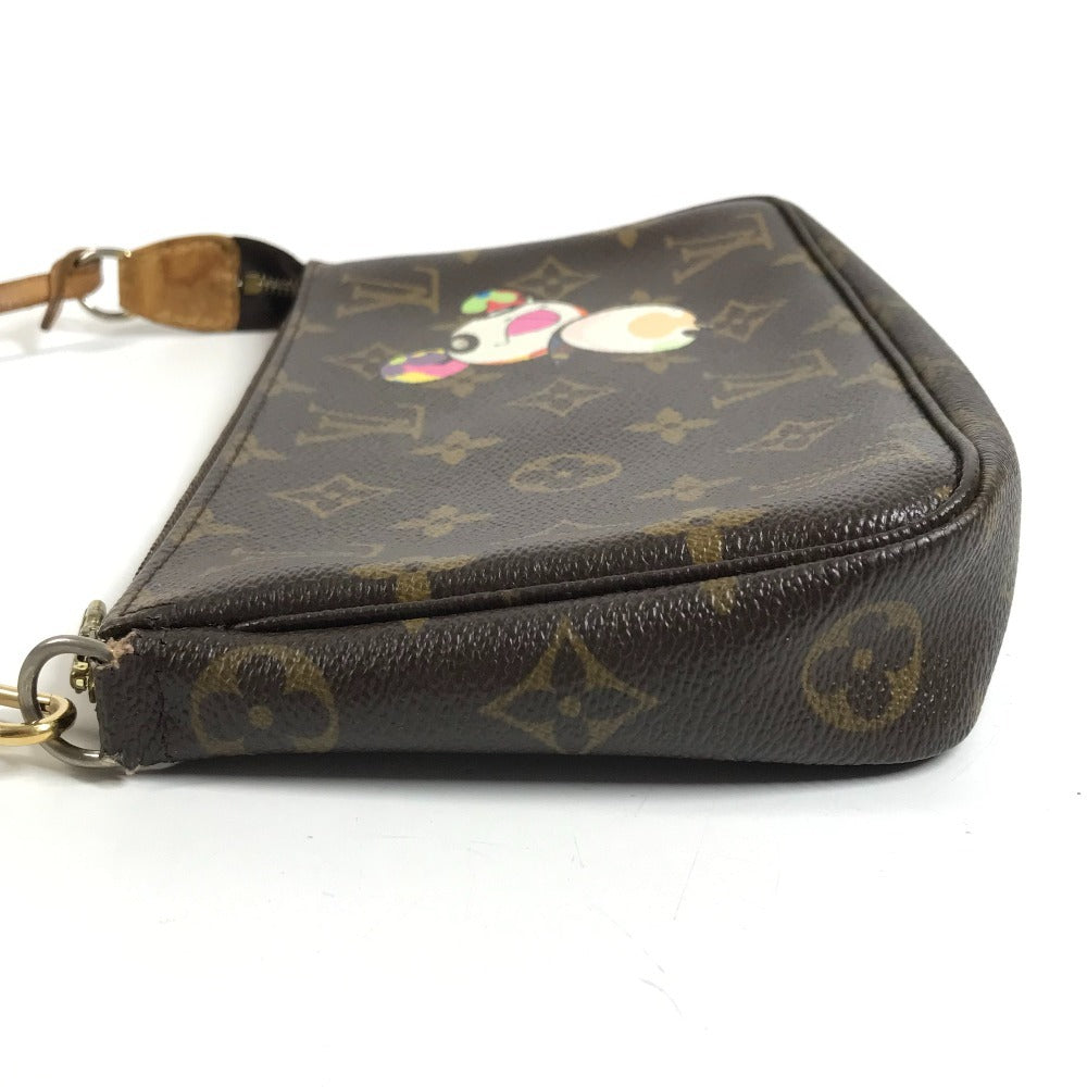LOUIS VUITTON M51981 Monogram Panda Pochette Accessoires by Takashi Murakami. Accessory pouch, handbag, shoulder bag, Monogram canvas, women's, brown.