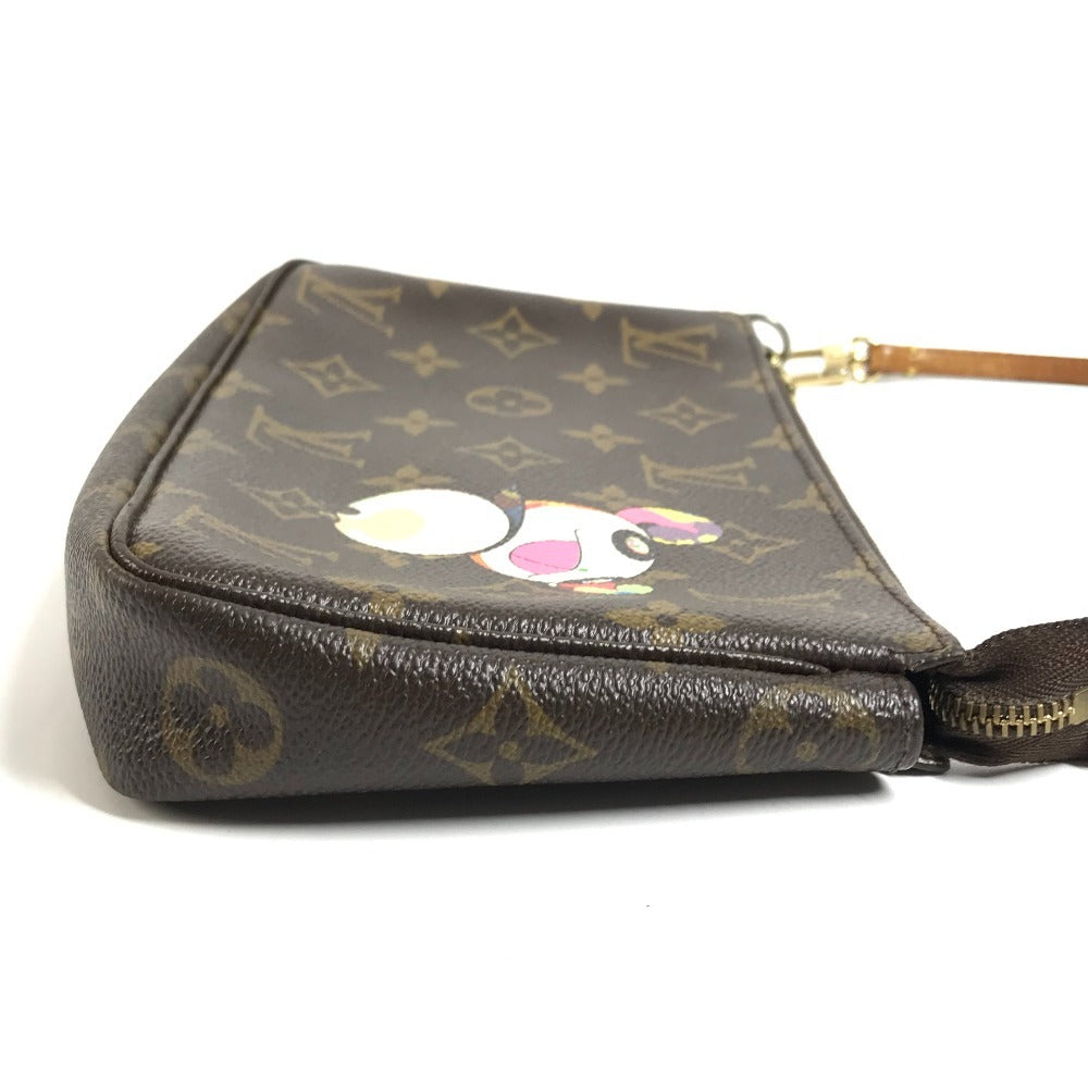 LOUIS VUITTON M51981 Monogram Panda Pochette Accessoires by Takashi Murakami. Accessory pouch, handbag, shoulder bag, Monogram canvas, women's, brown.