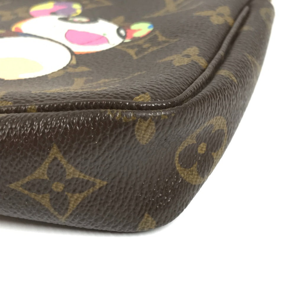 LOUIS VUITTON M51981 Monogram Panda Pochette Accessoires by Takashi Murakami. Accessory pouch, handbag, shoulder bag, Monogram canvas, women's, brown.