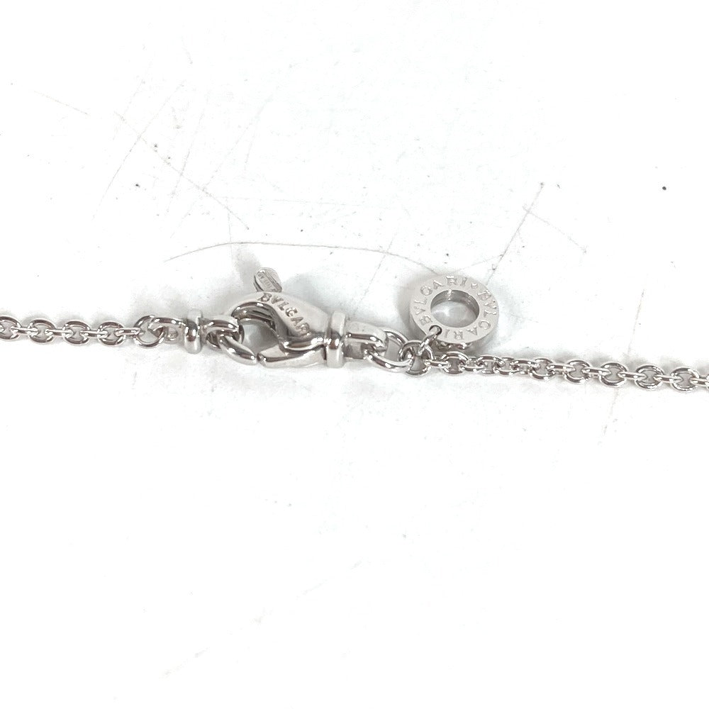 BVLGARI Gold K18 18K WG Bvlgari Bvlgari Logo Diamond Accessories Jewelry Necklace WG750 Unisex Silver