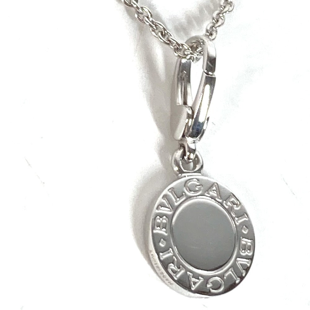 BVLGARI Gold K18 18K WG Bvlgari Bvlgari Logo Diamond Accessories Jewelry Necklace WG750 Unisex Silver