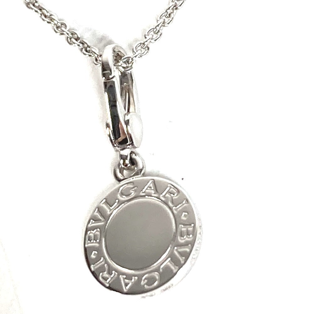 BVLGARI Gold K18 18K WG Bvlgari Bvlgari Logo Diamond Accessories Jewelry Necklace WG750 Unisex Silver