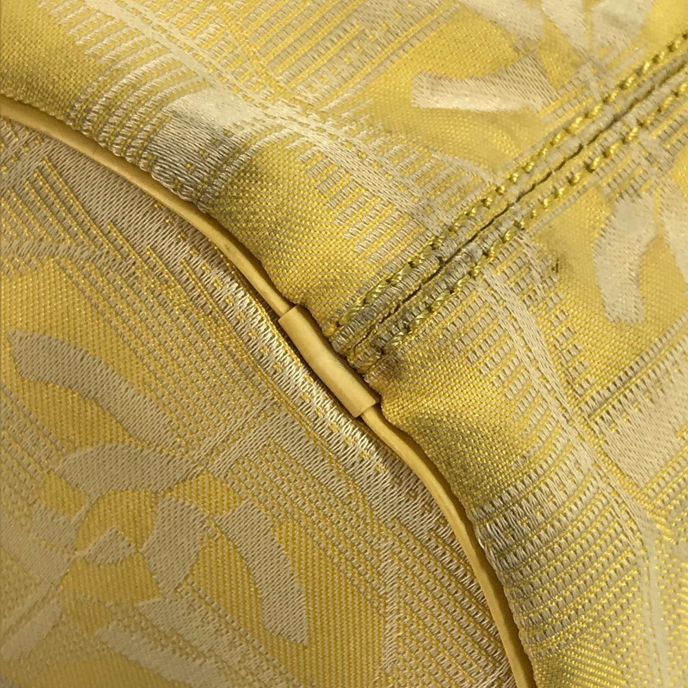 CHANEL New Travel Line Cylinder CC Coco Mark Logo Bag Shoulder Bag Nylon Canvas Unisex Yellow