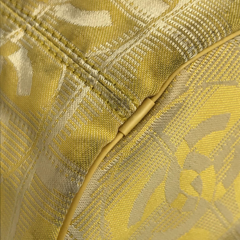 CHANEL New Travel Line Cylinder CC Coco Mark Logo Bag Shoulder Bag Nylon Canvas Unisex Yellow