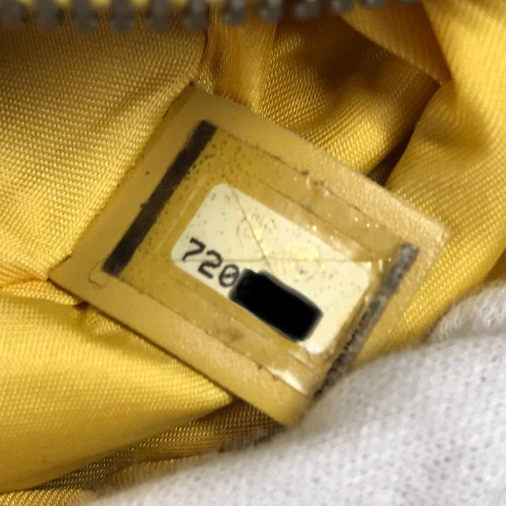 CHANEL New Travel Line Cylinder CC Coco Mark Logo Bag Shoulder Bag Nylon Canvas Unisex Yellow