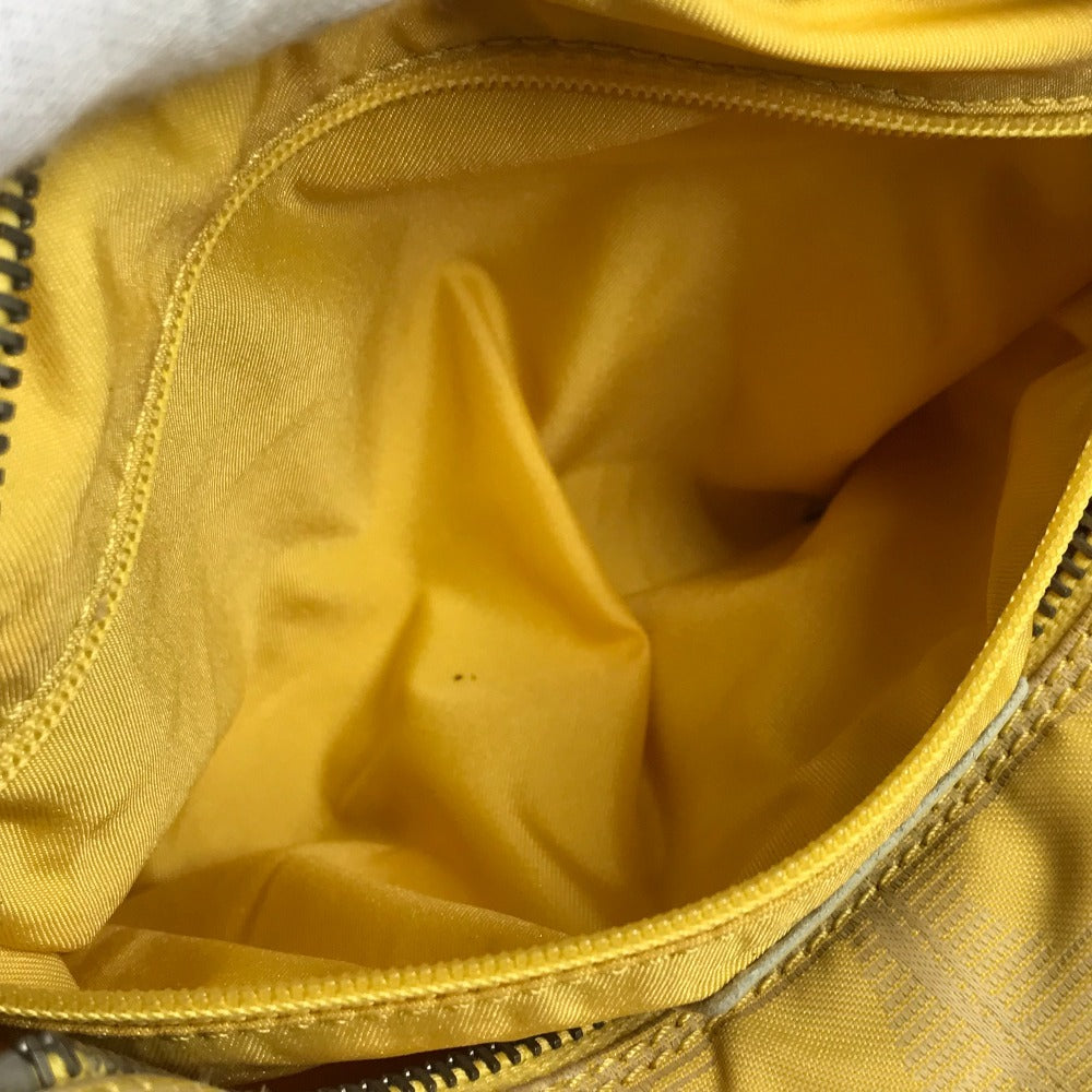 CHANEL New Travel Line Cylinder CC Coco Mark Logo Bag Shoulder Bag Nylon Canvas Unisex Yellow