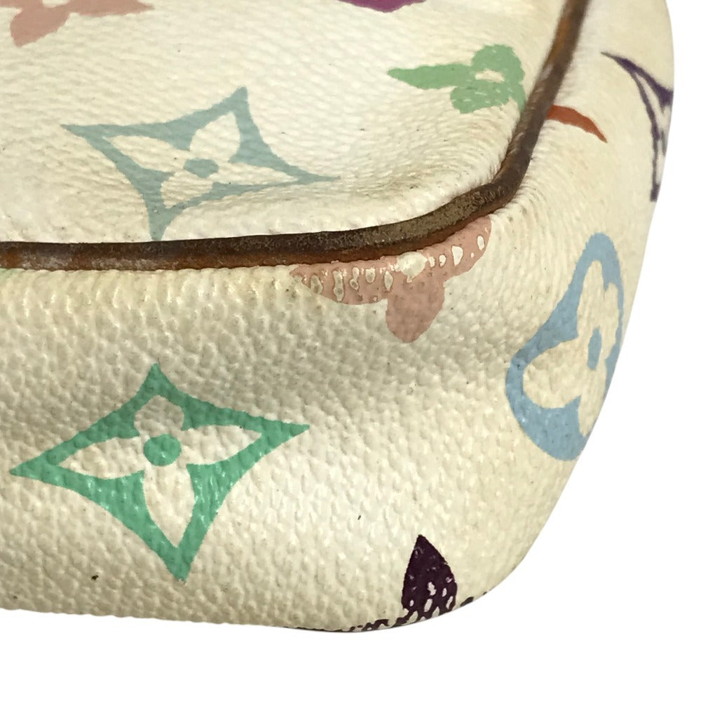 LOUIS VUITTON M92649 モノグラムマルチカラー ポシェットアクセソワール アクセサリーポーチ 肩掛け ハンドバッグ ショルダーバッグ モノグラムマルチカラーキャンバス レディース ブロン ホワイト