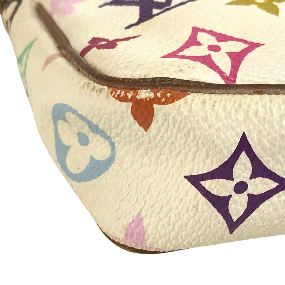 LOUIS VUITTON M92649 モノグラムマルチカラー ポシェットアクセソワール アクセサリーポーチ 肩掛け ハンドバッグ ショルダーバッグ モノグラムマルチカラーキャンバス レディース ブロン ホワイト