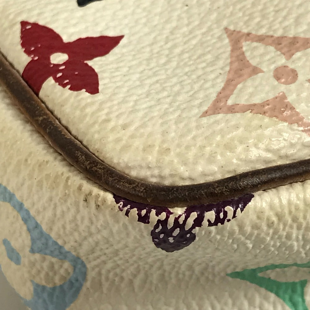 LOUIS VUITTON M92649 モノグラムマルチカラー ポシェットアクセソワール アクセサリーポーチ 肩掛け ハンドバッグ ショルダーバッグ モノグラムマルチカラーキャンバス レディース ブロン ホワイト