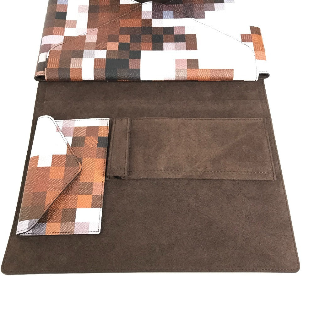 LOUIS VUITTON GI1137 Pixel Folder Mark Cow Camouflage Bag Clutch Bag Pouch Clutch Bag Leather Unisex Brown