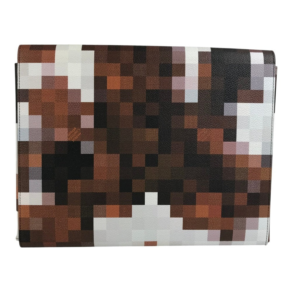 LOUIS VUITTON GI1137 Pixel Folder Mark Cow Camouflage Bag Clutch Bag Pouch Clutch Bag Leather Unisex Brown