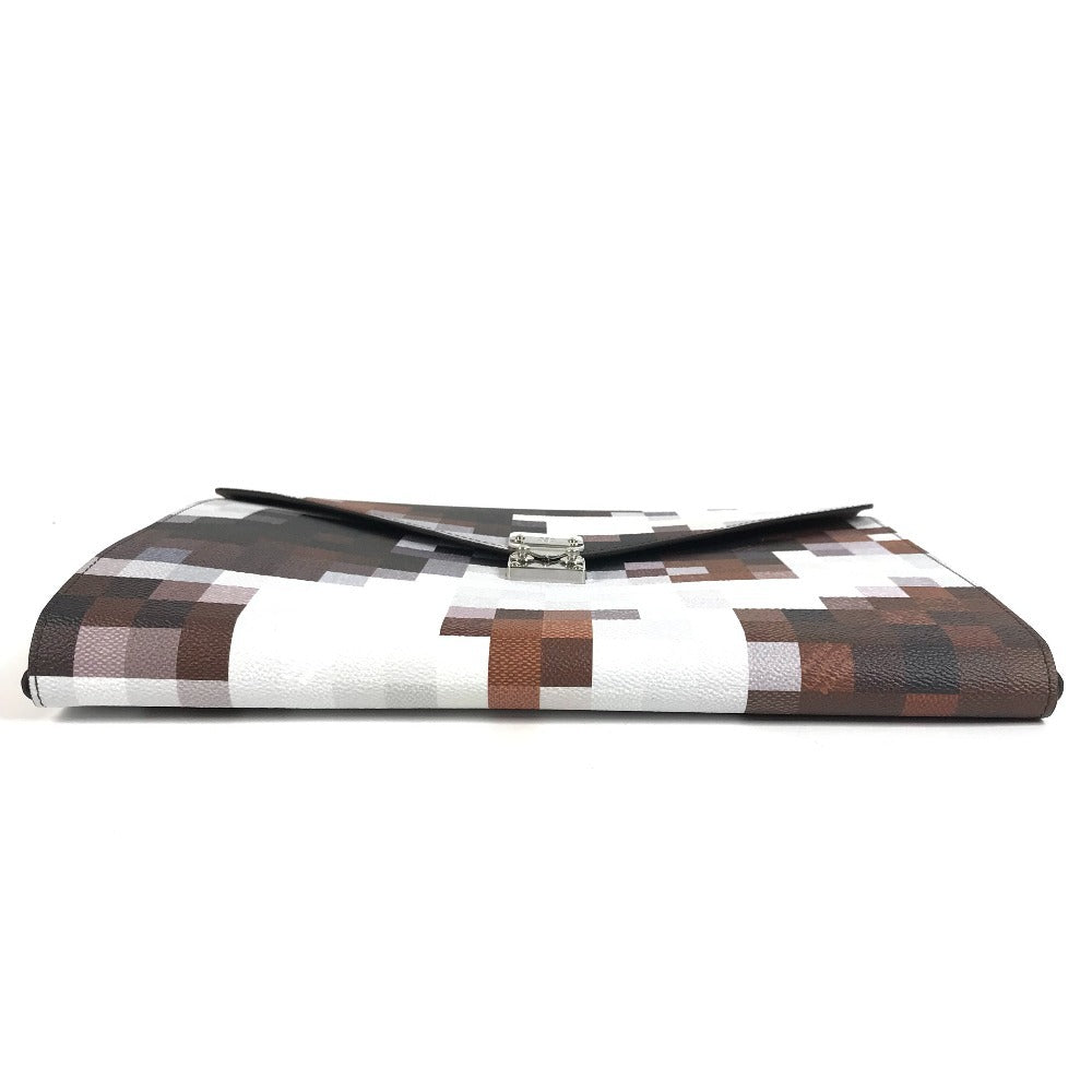 LOUIS VUITTON GI1137 Pixel Folder Mark Cow Camouflage Bag Clutch Bag Pouch Clutch Bag Leather Unisex Brown